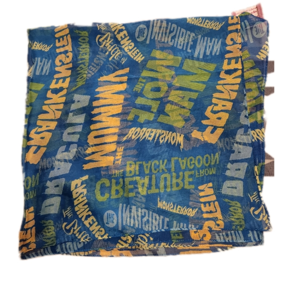 Unique vintage universal monsters sheer scarf